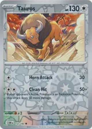 Tauros 152/182 (SV10: Destined Rivals)  - Reverse Holofoil | Good Games Morley