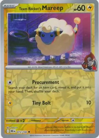 Team Rockets Mareep 072/182 (SV10: Destined Rivals)  - Reverse Holofoil | Good Games Morley