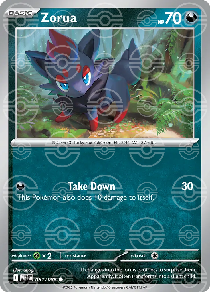 Zorua 061/086 (SV: White Flare)  - Poke Ball Holofoil | Good Games Morley