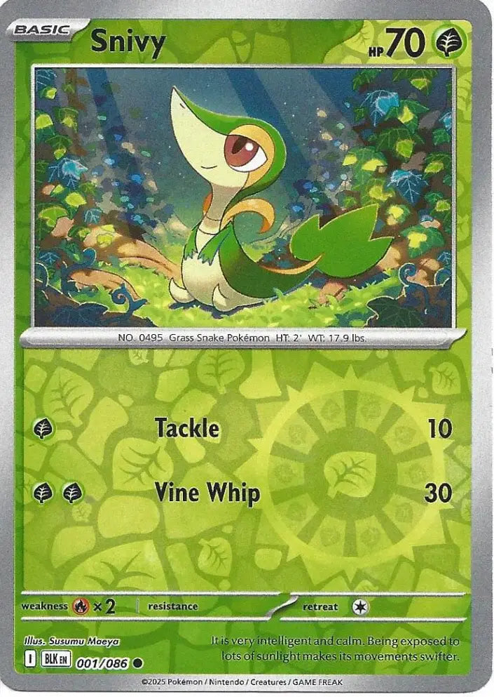Snivy 001/086 (SV: Black Bolt)  - Reverse Holofoil | Good Games Morley