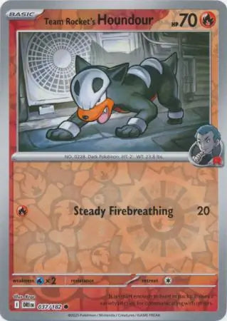Team Rocket's Houndour 037/182 (SV10: Destined Rivals)  - Reverse Holofoil | Good Games Morley