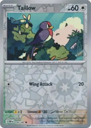 Taillow 156/182 (SV10: Destined Rivals)  - Reverse Holofoil | Good Games Morley