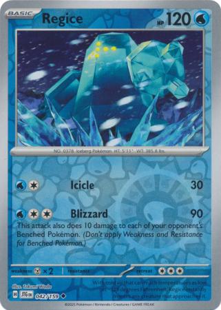 Regice 042/159 (SV09: Journey Together)  - Reverse Holofoil | Good Games Morley