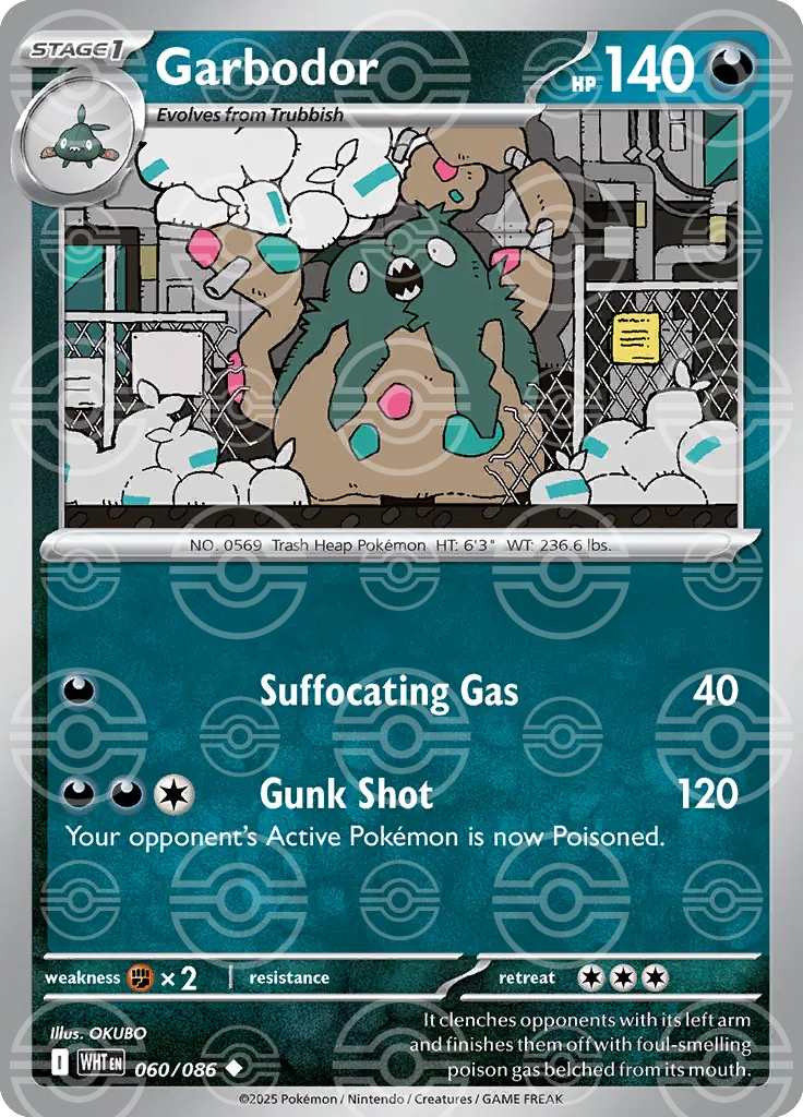 Garbodor 060/086 (SV: White Flare)  - Poke Ball Holofoil | Good Games Morley
