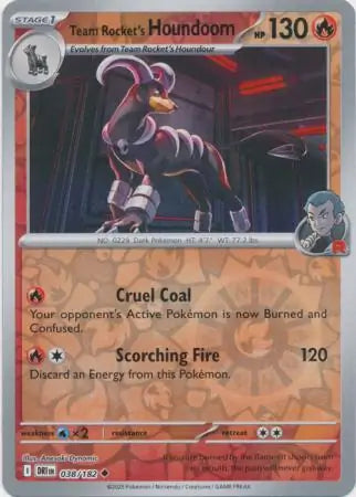Team Rocket's Houndoom 038/182 (SV10: Destined Rivals)  - Reverse Holofoil | Good Games Morley
