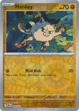 Mankey 090/182 (SV10: Destined Rivals)  - Reverse Holofoil | Good Games Morley