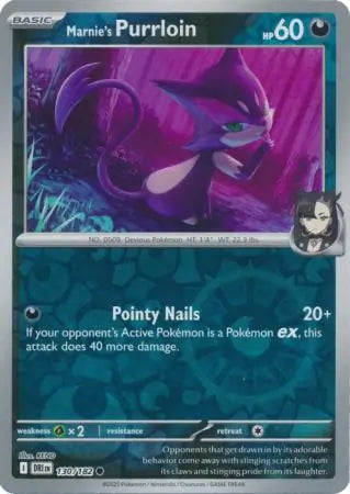 Marnie's Purrloin 130/182 (SV10: Destined Rivals)  - Reverse Holofoil | Good Games Morley