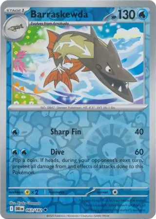 Barraskewda 063/182 (SV10: Destined Rivals)  - Reverse Holofoil | Good Games Morley