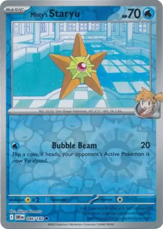 Misty's Staryu 046/182 (SV10: Destined Rivals)  - Reverse Holofoil | Good Games Morley