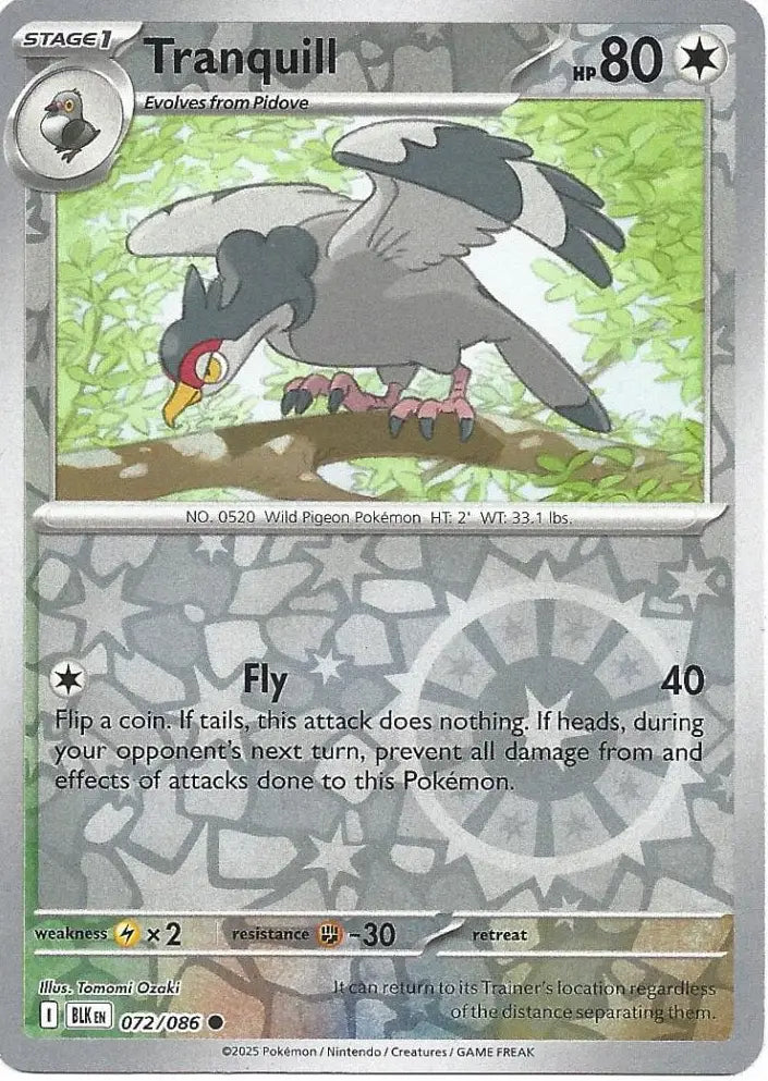 Tranquill 072/086 (SV: Black Bolt)  - Reverse Holofoil | Good Games Morley