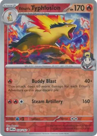 Ethan's Typhlosion 034/182 (SV10: Destined Rivals)  - Reverse Holofoil | Good Games Morley