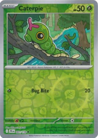 Caterpie 001/159 (SV09: Journey Together)  - Reverse Holofoil | Good Games Morley