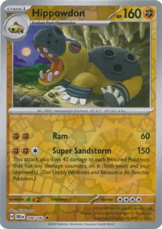 Hippowdon 106/182 (SV10: Destined Rivals)  - Reverse Holofoil | Good Games Morley