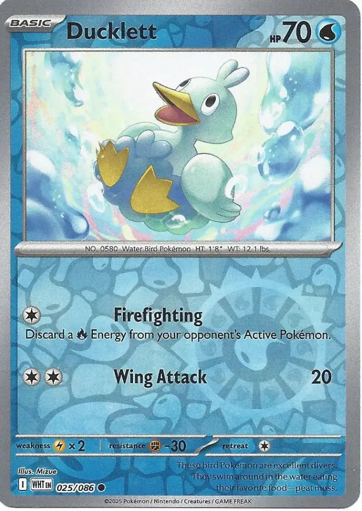 Ducklett 025/086 (SV: White Flare)  - Reverse Holofoil | Good Games Morley