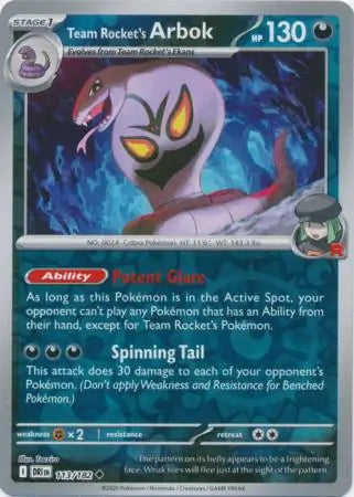 Team Rocket's Arbok 113/182 (SV10: Destined Rivals)  - Reverse Holofoil | Good Games Morley