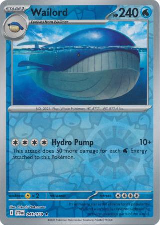 Wailord 041/159 (SV09: Journey Together)  - Reverse Holofoil | Good Games Morley
