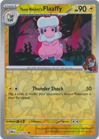 Team Rocket's Flaaffy 073/182 (SV10: Destined Rivals)  - Reverse Holofoil | Good Games Morley