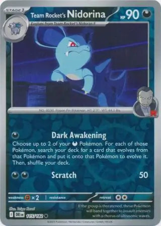 Team Rocket's Nidorina 115/182 (SV10: Destined Rivals)  - Reverse Holofoil | Good Games Morley