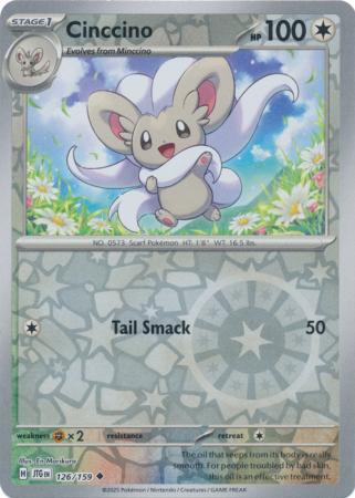 Cinccino 126/159 (SV09: Journey Together)  - Reverse Holofoil | Good Games Morley