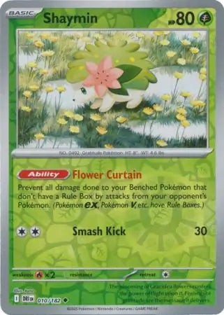 Shaymin 010/182 (SV10: Destined Rivals)  - Reverse Holofoil | Good Games Morley