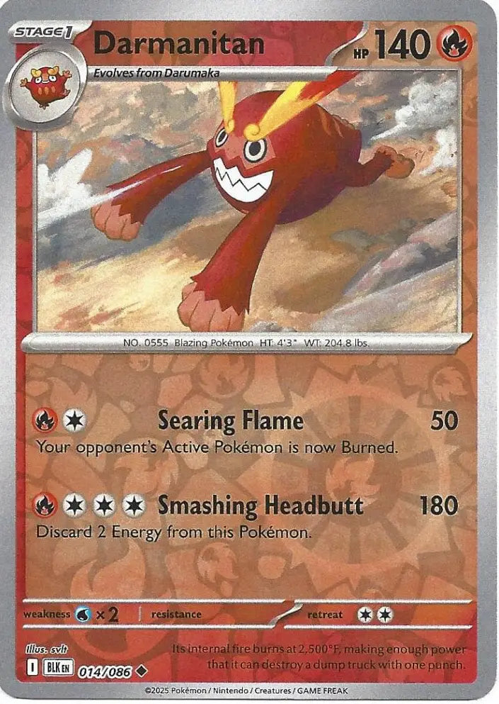 Darmanitan 014/086 (SV: Black Bolt)  - Reverse Holofoil | Good Games Morley