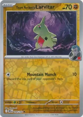 Team Rocket's Larvitar 094/182 (SV10: Destined Rivals)  - Reverse Holofoil | Good Games Morley