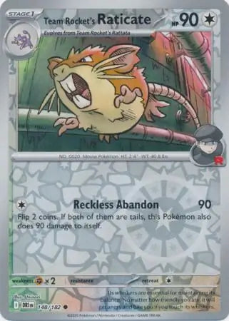 Team Rocket's Raticate 148/182 (SV10: Destined Rivals)  - Reverse Holofoil | Good Games Morley