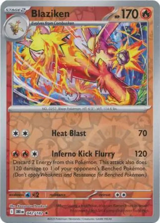 Blaziken 042/182 (SV10: Destined Rivals)  - Reverse Holofoil | Good Games Morley
