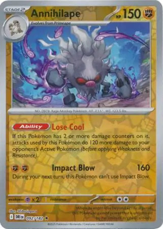 Annihilape 092/182 (SV10: Destined Rivals)  - Reverse Holofoil | Good Games Morley