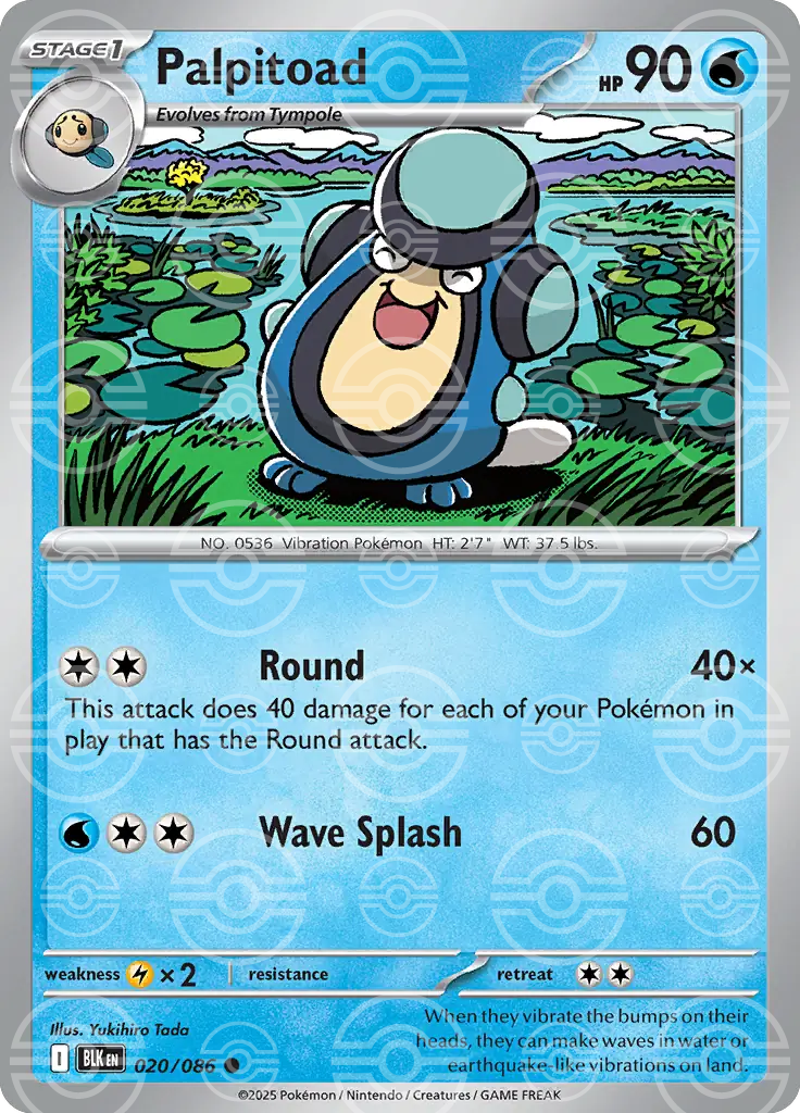Palpitoad 020/086 (SV: Black Bolt)  - Poke Ball Holofoil | Good Games Morley