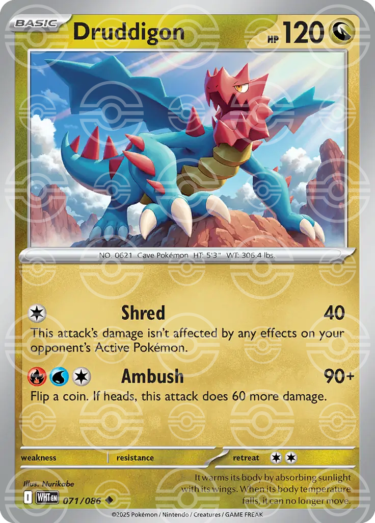 Druddigon 071/086 (SV: White Flare)  - Poke Ball Holofoil | Good Games Morley
