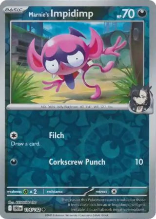 Marnie's Impidimp 134/182 (SV10: Destined Rivals)  - Reverse Holofoil | Good Games Morley