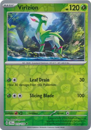 Virizion 015/159 (SV09: Journey Together)  - Reverse Holofoil | Good Games Morley