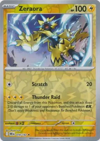 Zeraora 078/182 (SV10: Destined Rivals)  - Reverse Holofoil | Good Games Morley