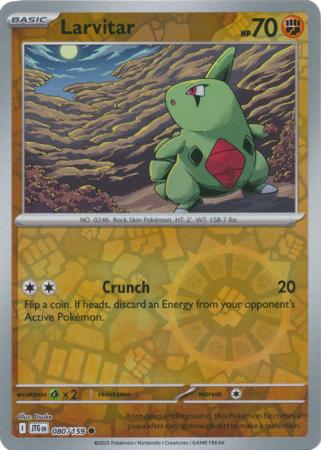 Larvitar 080/159 (SV09: Journey Together)  - Reverse Holofoil | Good Games Morley
