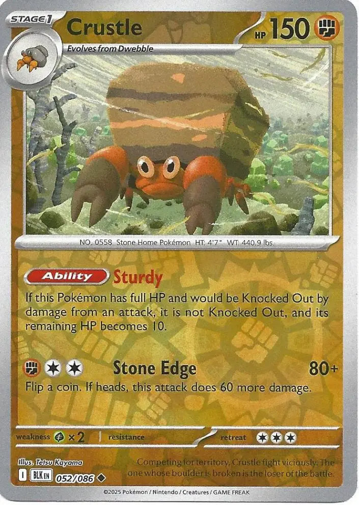 Crustle 052/086 (SV: Black Bolt)  - Reverse Holofoil | Good Games Morley