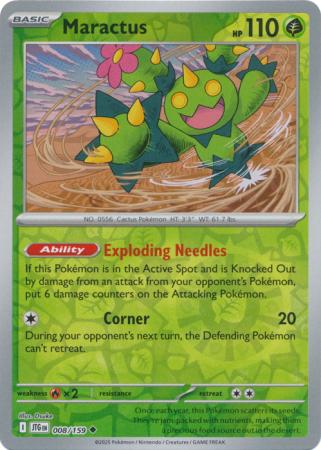 Maractus 008/159 (SV09: Journey Together)  - Reverse Holofoil | Good Games Morley
