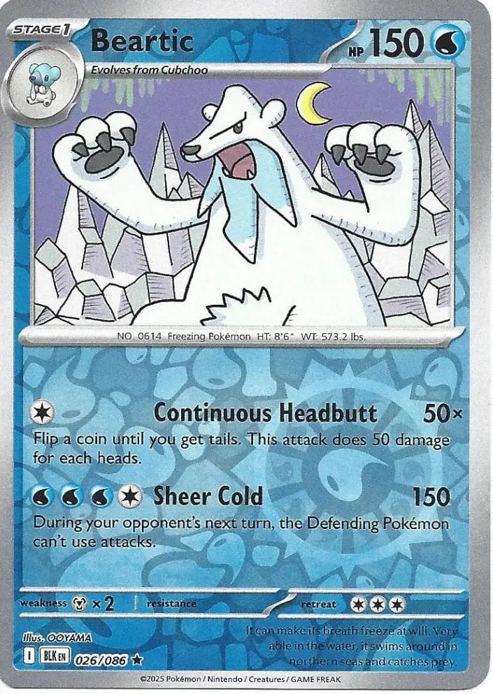 Beartic 026/086 (SV: Black Bolt)  - Reverse Holofoil | Good Games Morley