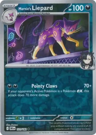 Marnie's Liepard 131/182 (SV10: Destined Rivals)  - Reverse Holofoil | Good Games Morley