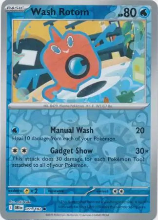 Wash Rotom 061/182 (SV10: Destined Rivals)  - Reverse Holofoil | Good Games Morley