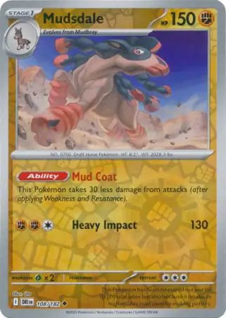 Mudsdale 108/182 (SV10: Destined Rivals)  - Reverse Holofoil | Good Games Morley