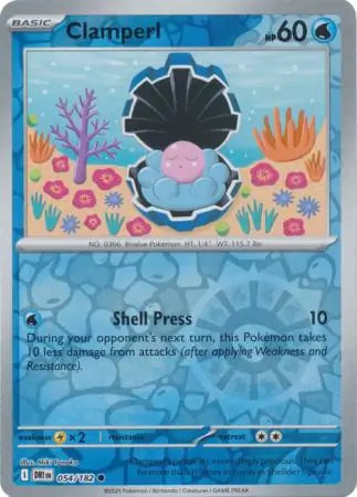 Clamperl 054/182 (SV10: Destined Rivals)  - Reverse Holofoil | Good Games Morley