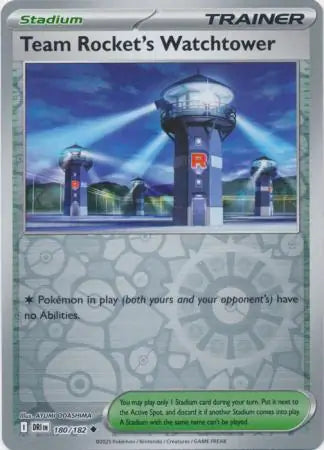 Team Rocket's Watchtower 180/182 (SV10: Destined Rivals)  - Reverse Holofoil | Good Games Morley