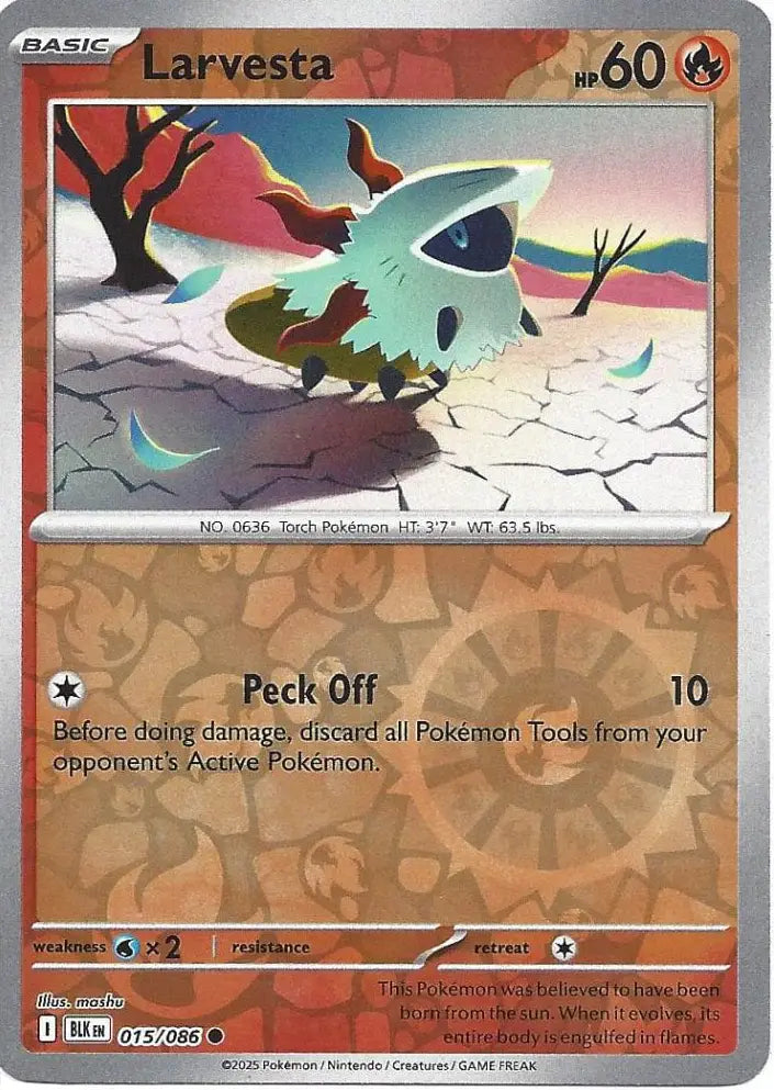 Larvesta 015/086 (SV: Black Bolt)  - Reverse Holofoil | Good Games Morley