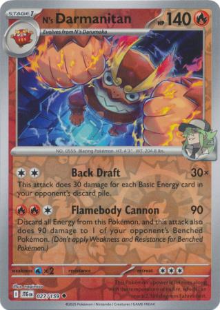 N's Darmanitan 027/159 (SV09: Journey Together)  - Reverse Holofoil | Good Games Morley