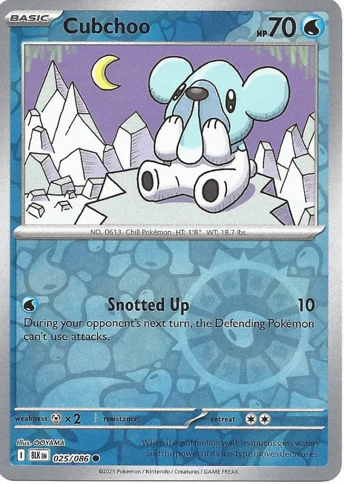 Cubchoo 025/086 (SV: Black Bolt)  - Reverse Holofoil | Good Games Morley