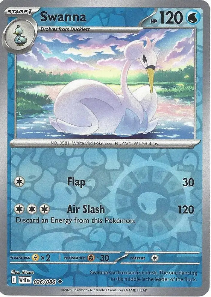Swanna 026/086 (SV: White Flare)  - Reverse Holofoil | Good Games Morley