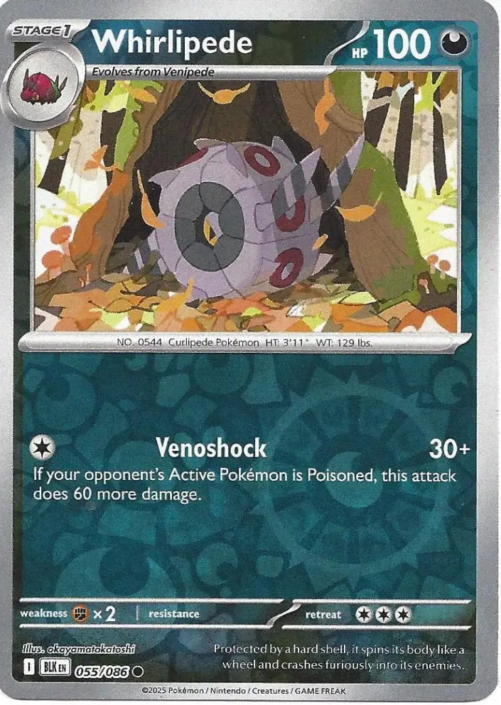 Whirlipede 055/086 (SV: Black Bolt)  - Reverse Holofoil | Good Games Morley