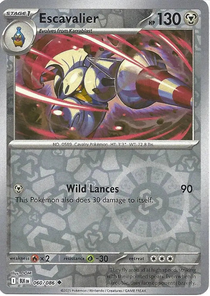Escavalier 060/086 (SV: Black Bolt)  - Reverse Holofoil | Good Games Morley