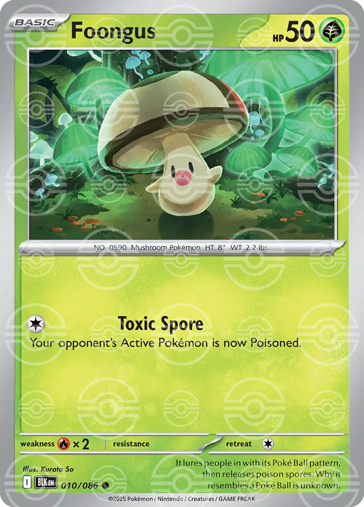 Foongus 010/086 (SV: Black Bolt)  - Poke Ball Holofoil | Good Games Morley